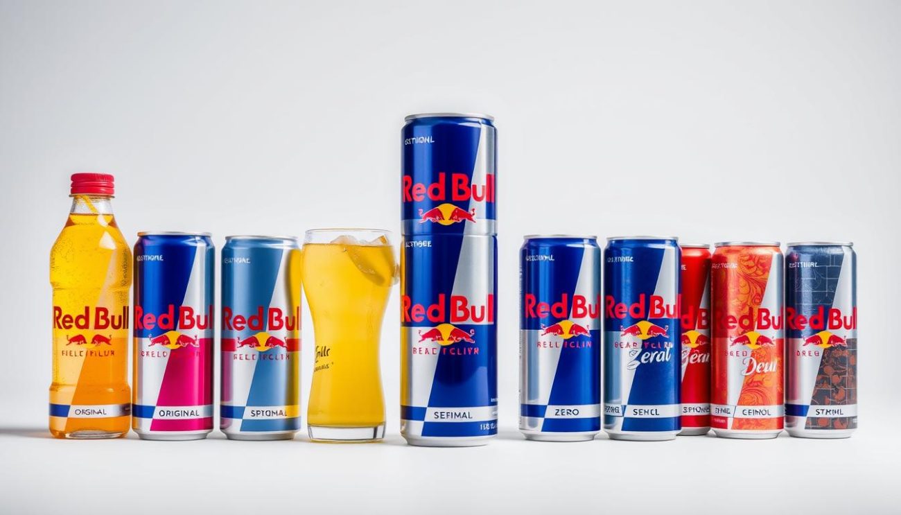 Complete Red Bull product lineup showing all varieties available for wholesale purchase