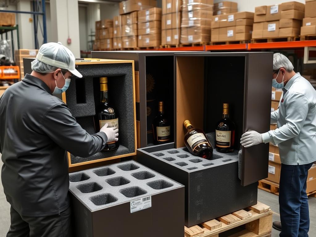 International shipping of Louis XIII cognac with secure packaging