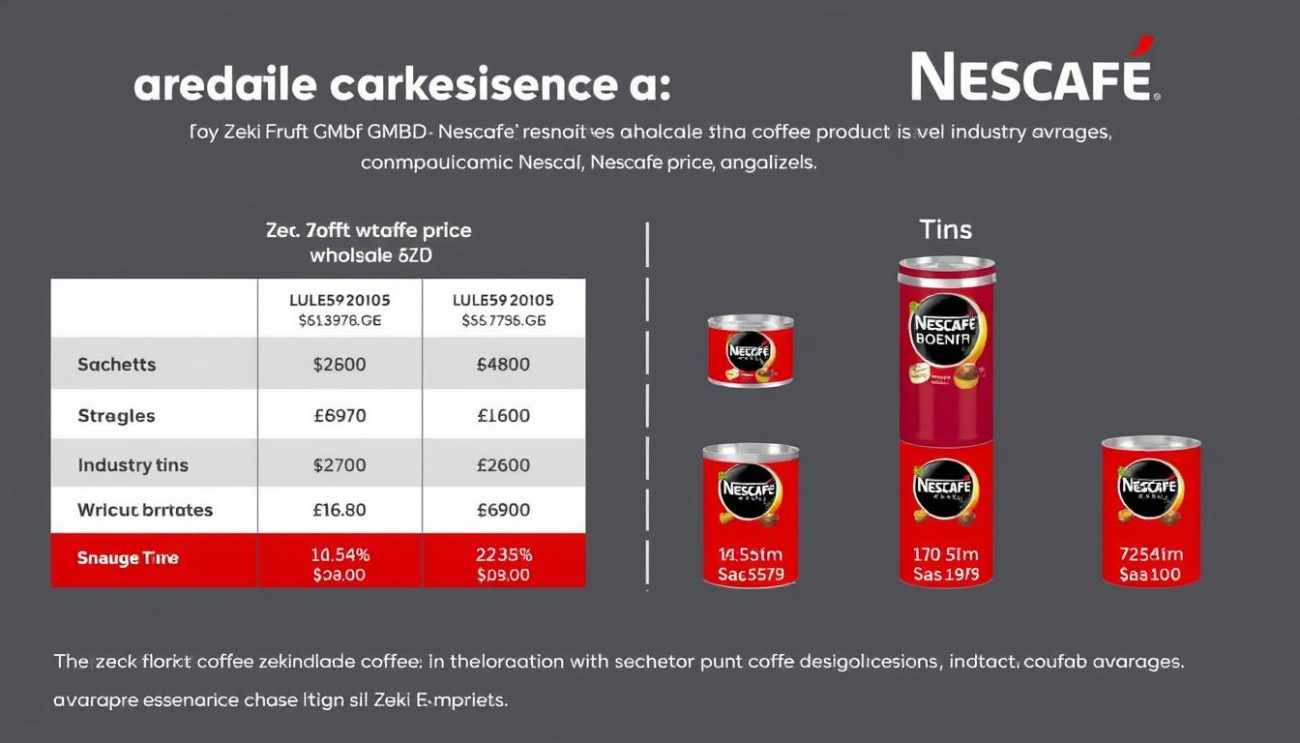 Wholesale Nescafe coffee price comparison chart showing competitive rates