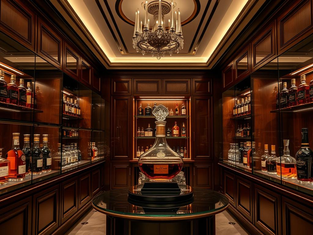 Zeki Frucht GmbH luxury spirits showroom featuring Louis XIII display