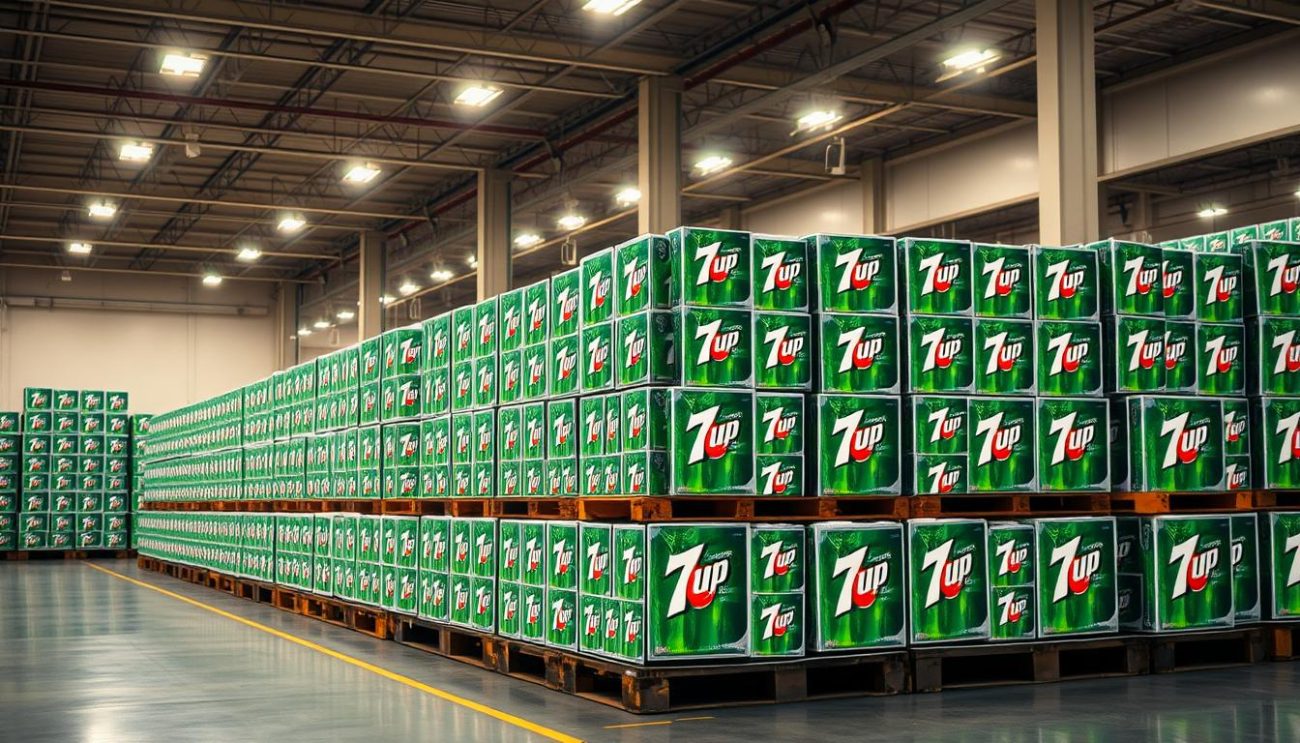 7Up soft drink pallets