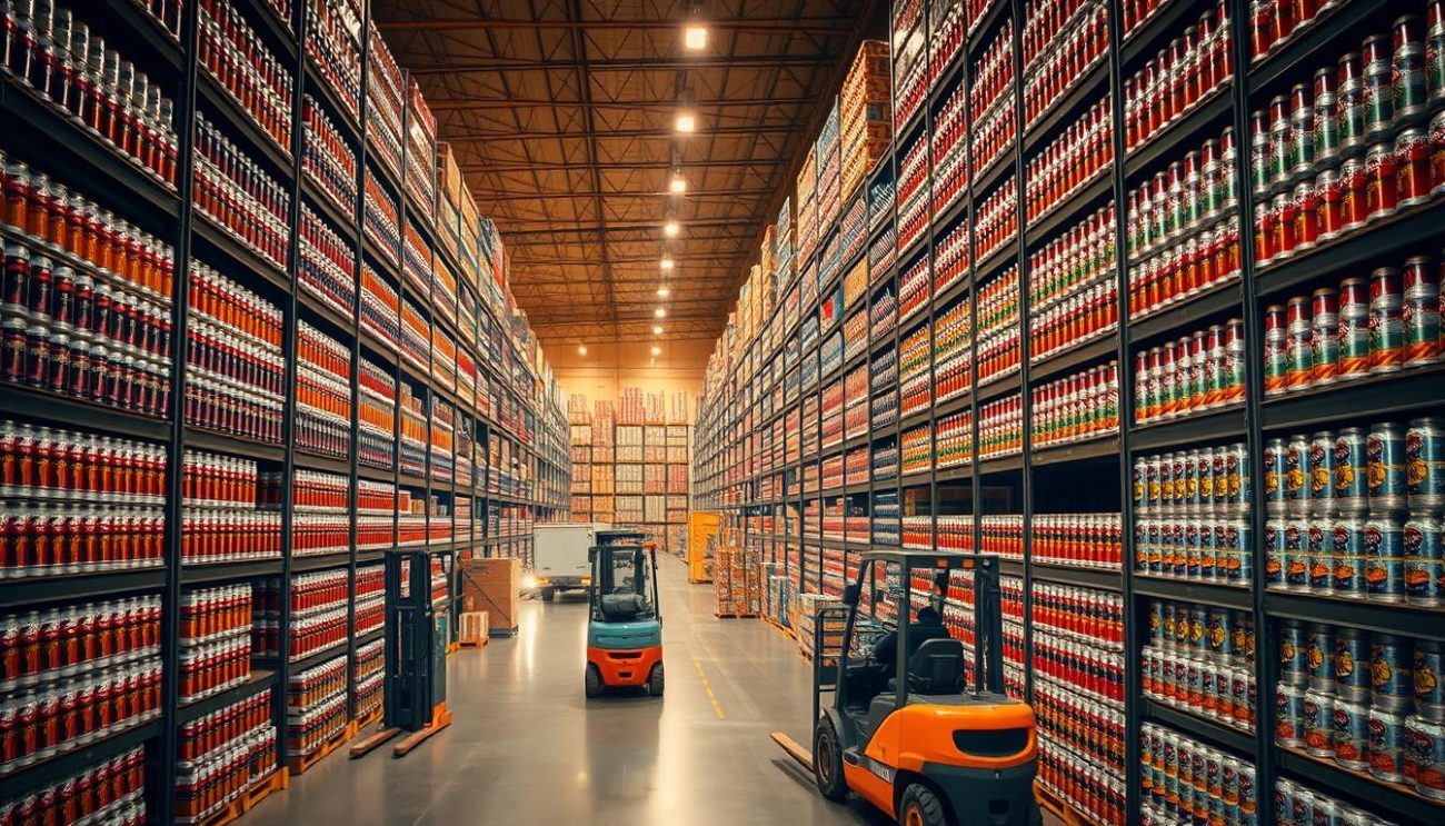 Canned soda drinks for export