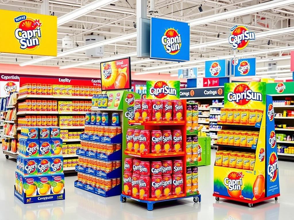 Capri Sun retail display options for supermarkets and stores