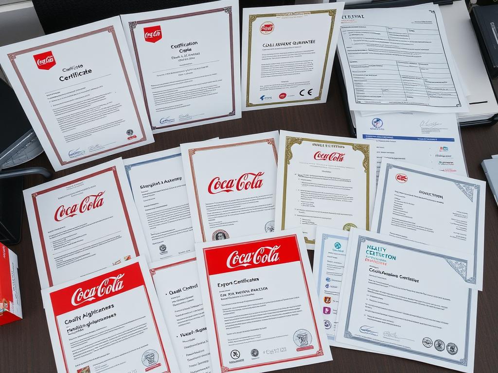 Coca-Cola wholesale certification documents and quality assurance guarantees