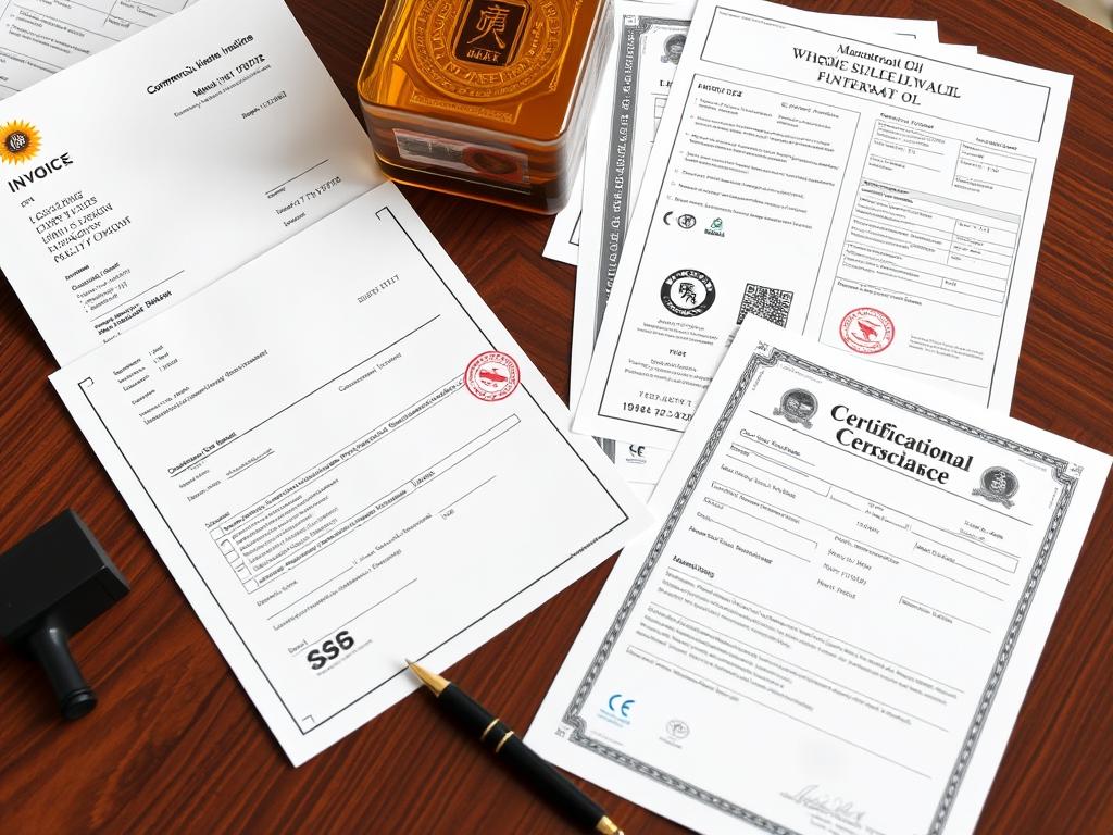 Documentación de exportación para aceite de girasol al por mayor