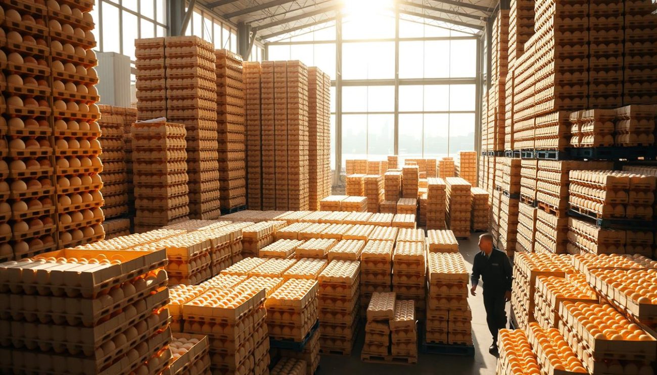 Huevos blancos y marrones al por mayor Europa