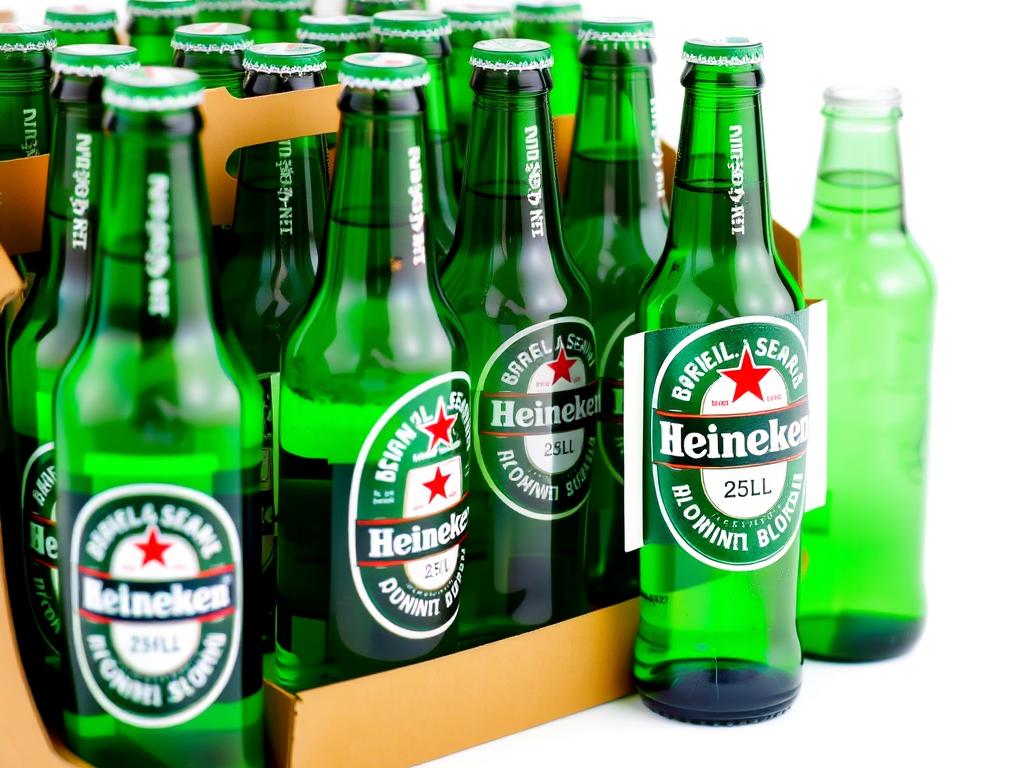 Pack Heineken 25cl x24 avec étiquette de prix en gros