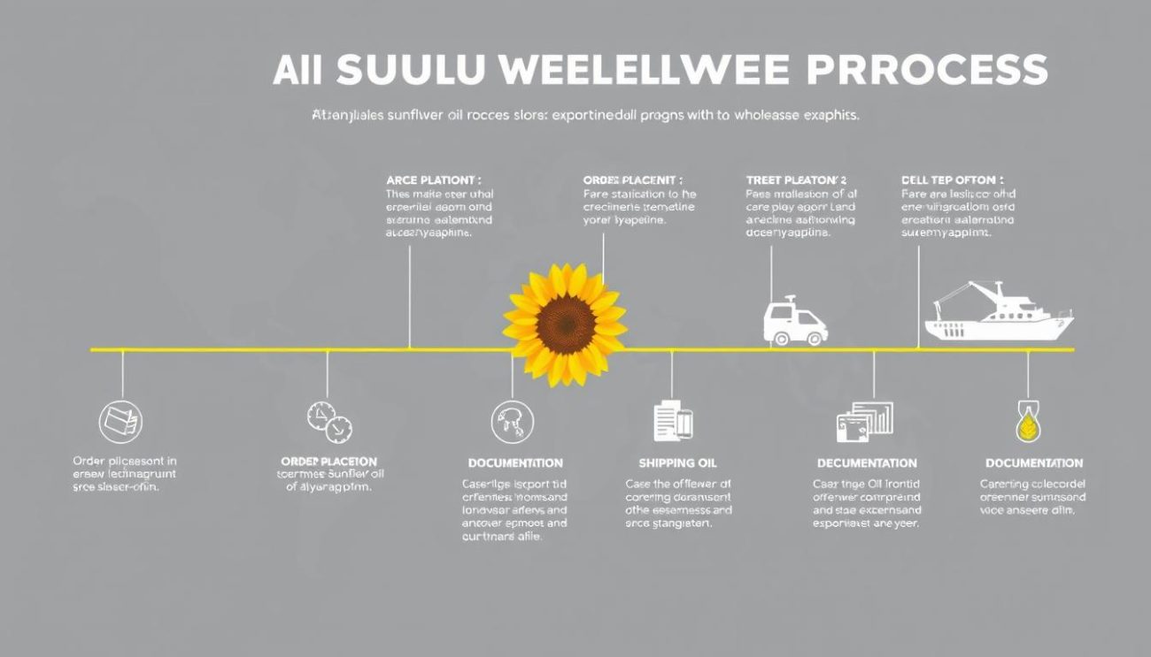Proceso de exportación internacional de aceite de girasol al por mayor