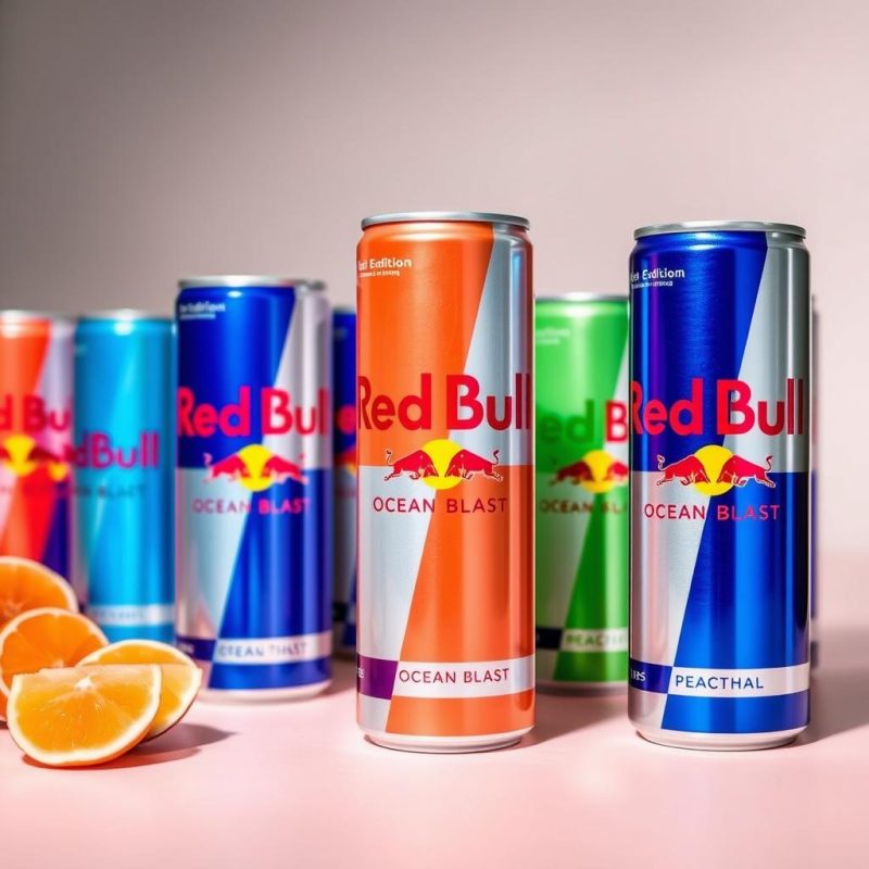 Red Bull Editions mit Ocean Blast und Peach Varianten zum Großhandelspreis