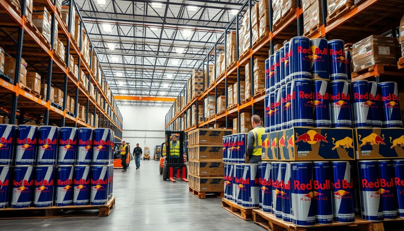 Red Bull Großhandelspreis Angebot mit verschiedenen Dosen und Paletten im Lager