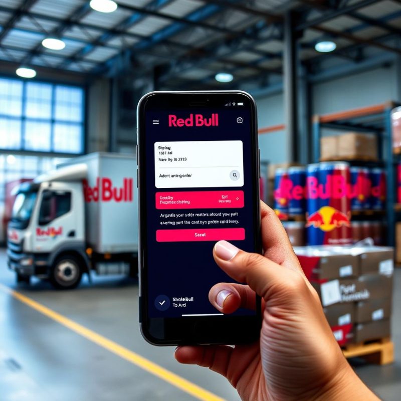 Red Bull wholesale order tracking and delivery process