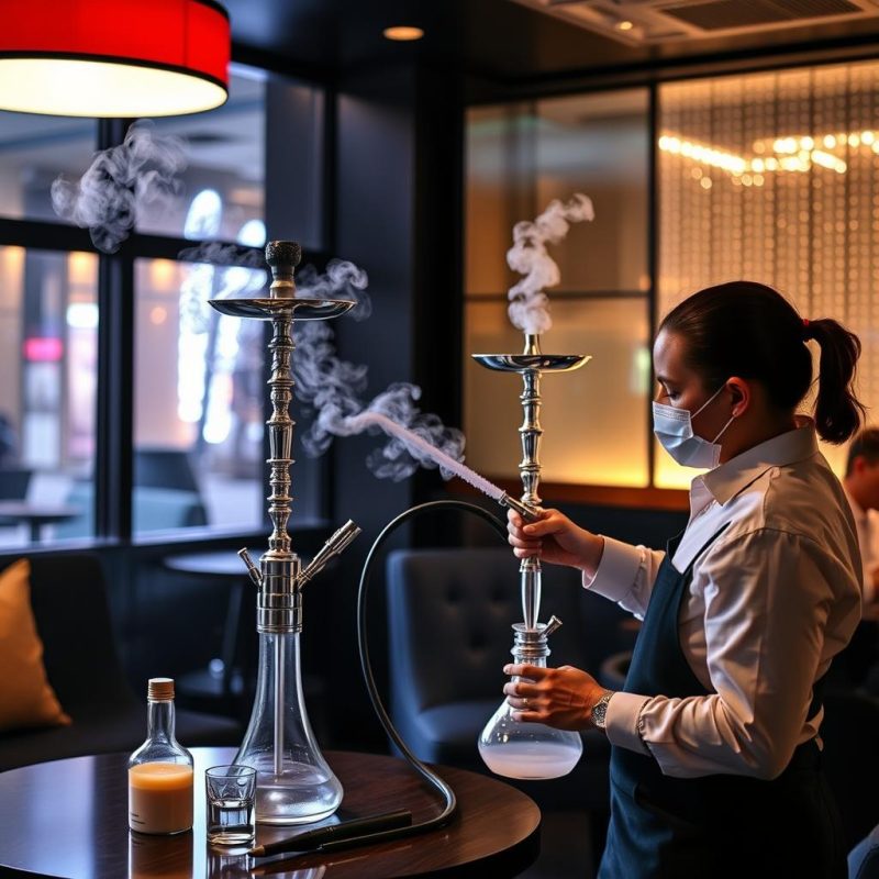 Shisha preparation with cream charger enhancement