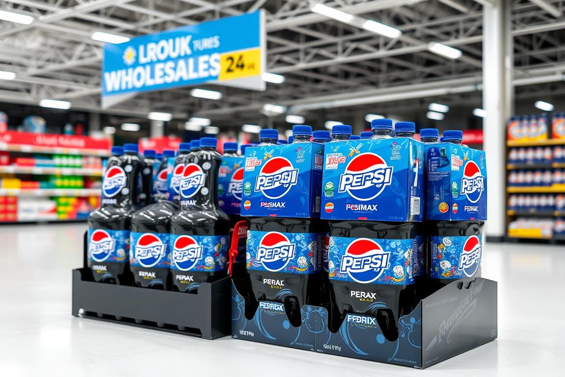 Wholesale Pepsi Max products displayed with pricing information for bulk buyers
