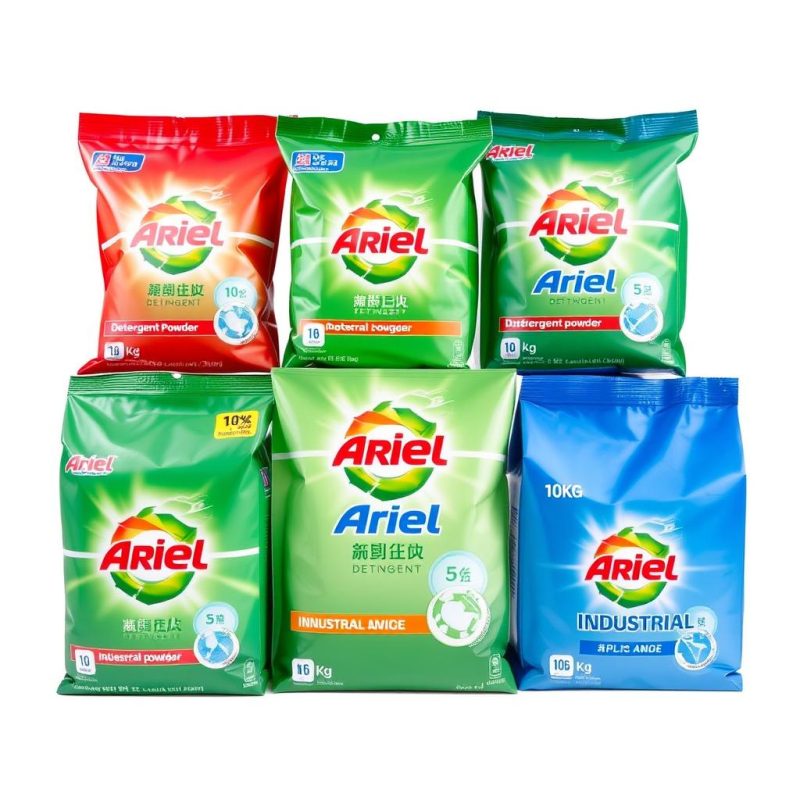 Ariel detergent powder packaging options for wholesale