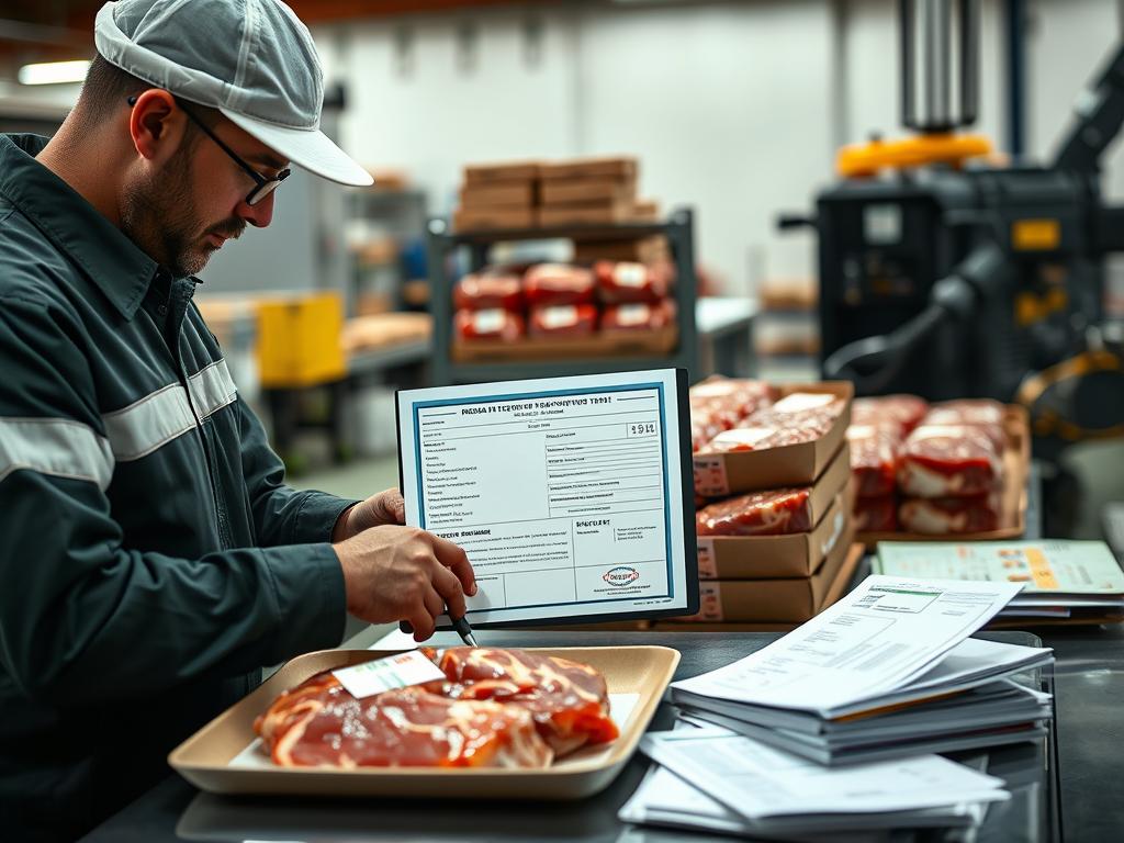 Buffalo meat order processing and documentation