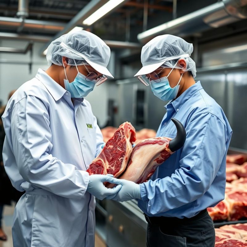 Buffalo meat quality inspection process