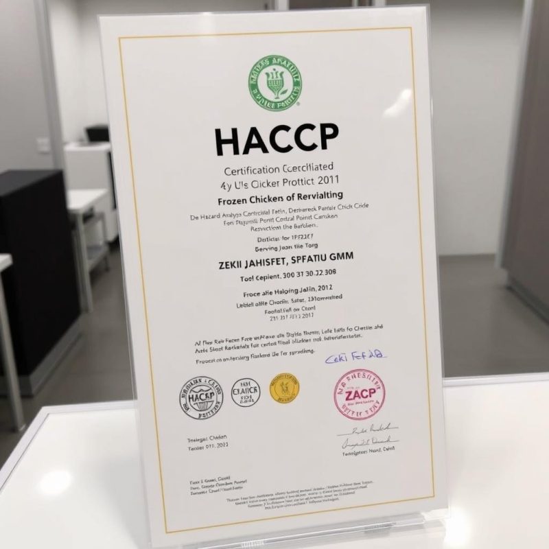 HACCP certification for frozen chicken wholesale - Zeki Frucht GmbH