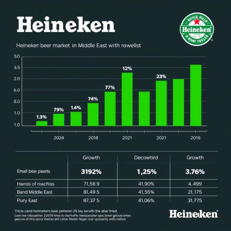 Heineken Beer market growth chart for Middle East region