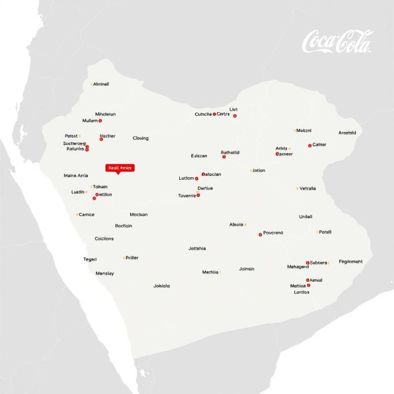 Map highlighting Zeki Frucht GmbH's distribution network in Saudi Arabia