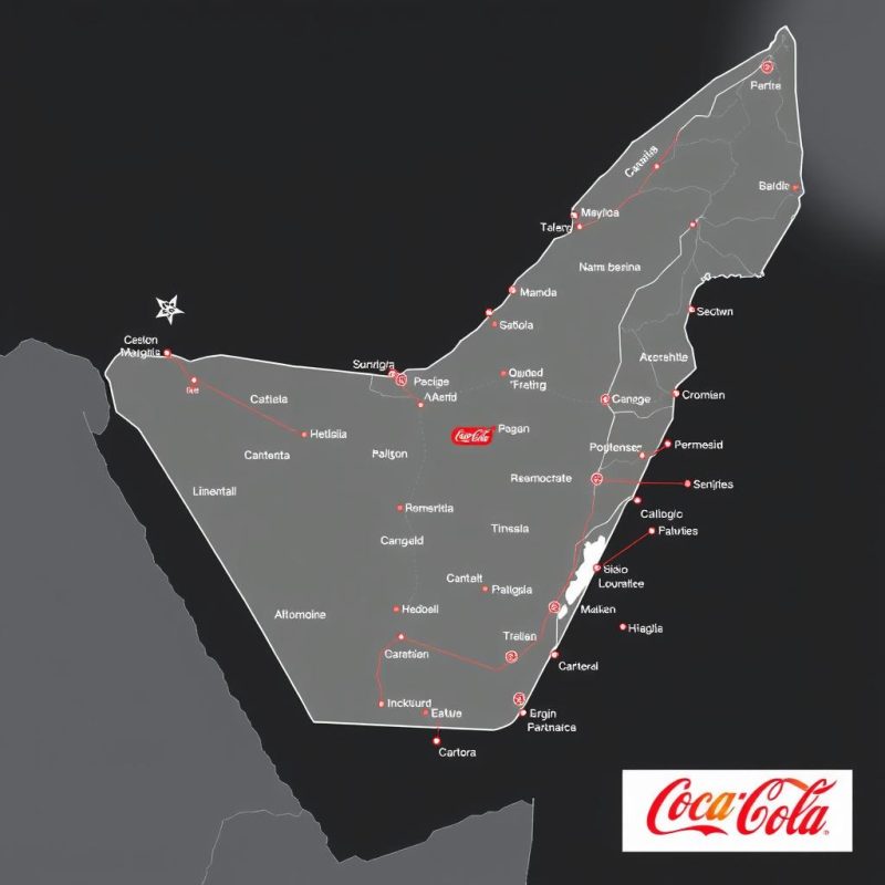 Map highlighting Zeki Frucht GmbH's distribution network in UAE