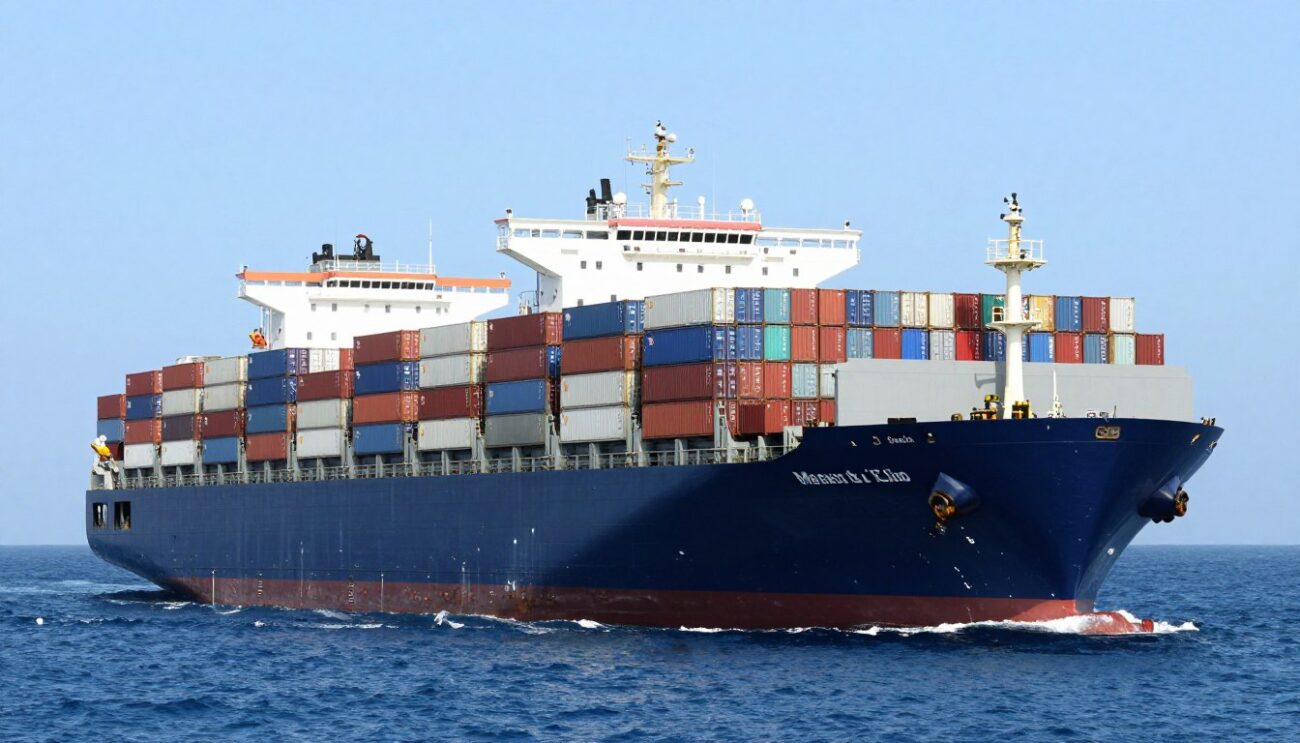 Buque de carga transportando contenedores con Red Bull hacia México