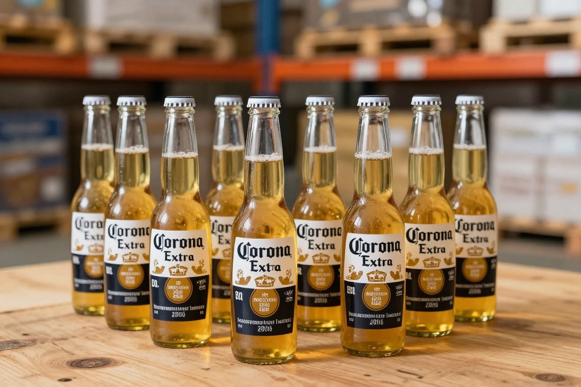 Corona Extra beer being prepared for Norwegian wholesale market distribution