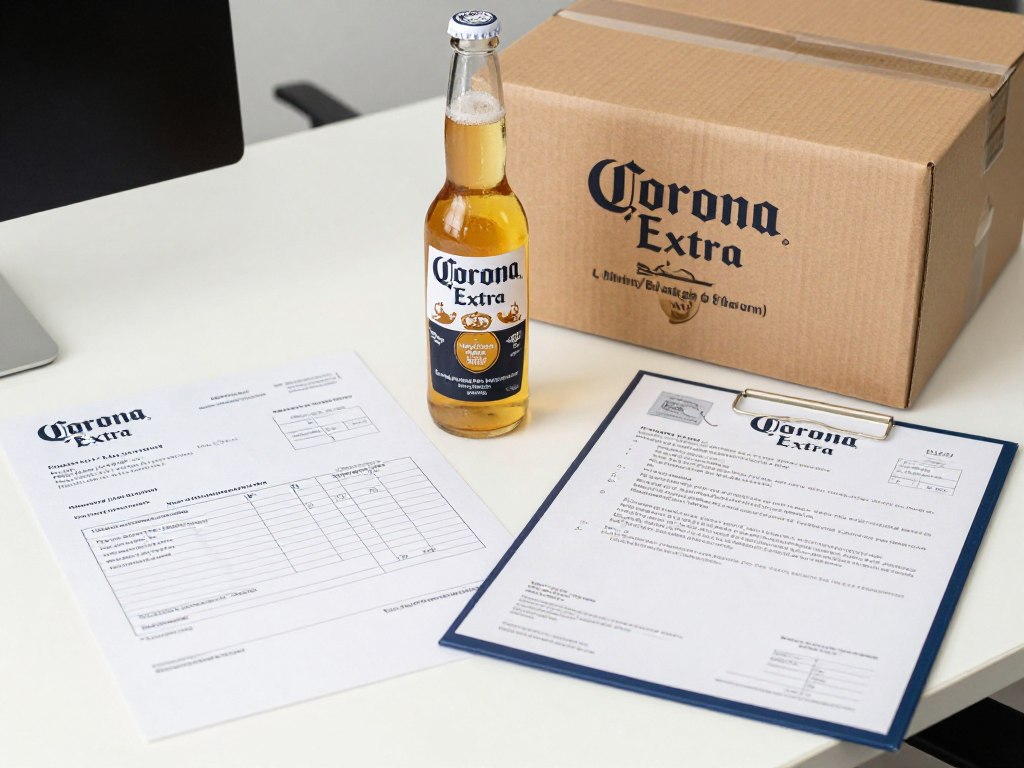 Corona Extra beer wholesale documentation and export paperwork for Norway