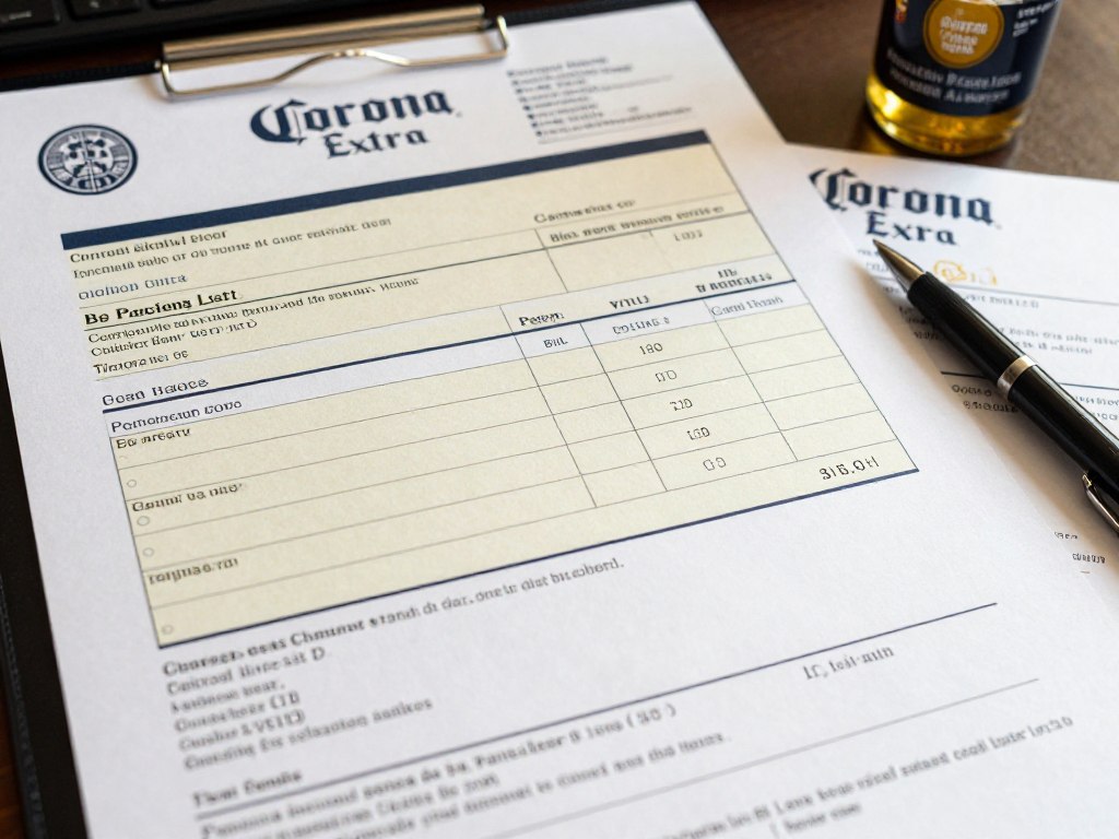 Documentación comercial para importación de cerveza Corona Extra a Costa Rica