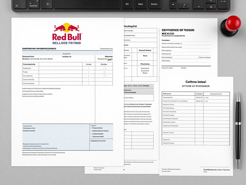Documentación completa para importación de Red Bull a México