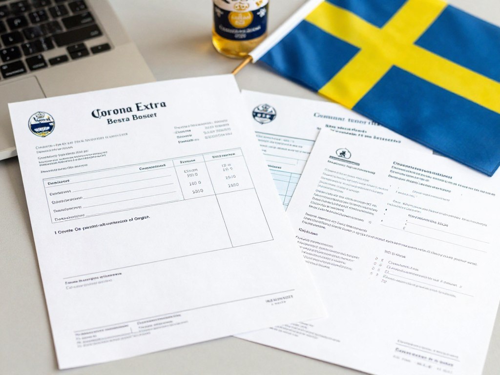 Documentation and shipping process for Corona Extra wholesale to Sweden