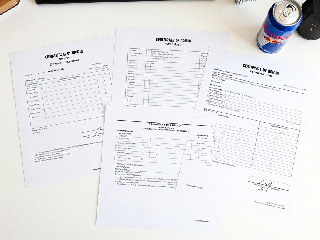 Export documentation for Red Bull wholesale shipping to Dubai