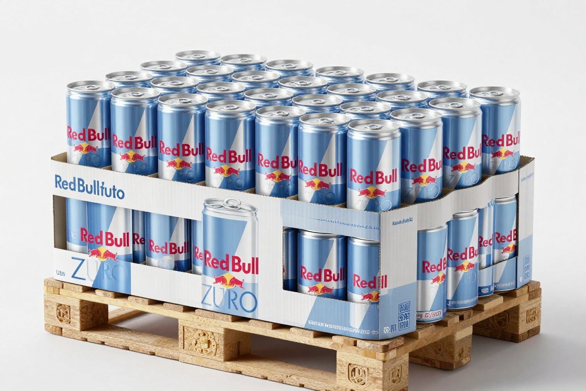 Red Bull Zero pallets for wholesale distribution to Canadian market