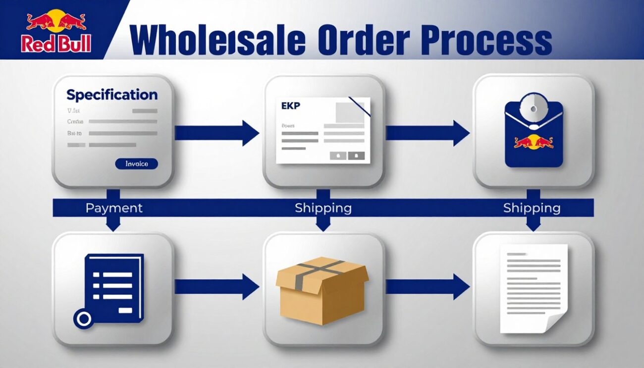 Процесс оформления оптового заказа Red Bull для импортеров