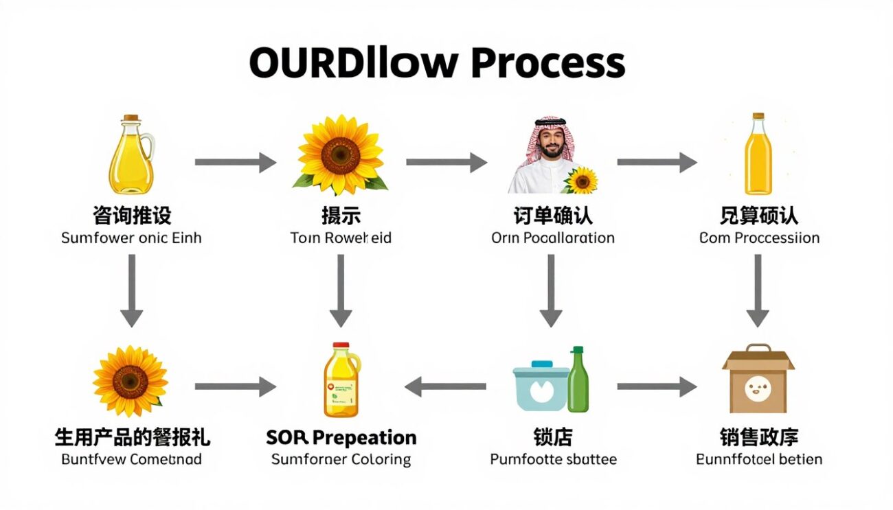 B2B ordering process for sunflower oil wholesale Middle East importers