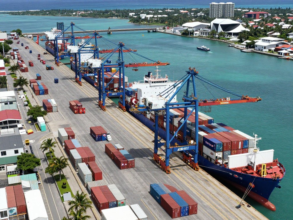 Caribbean port receiving Pepsi wholesale shipments