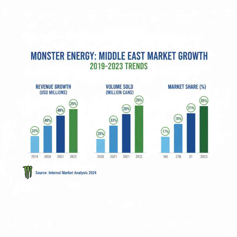 Chart showing Monster Energy drink market growth in Middle East region