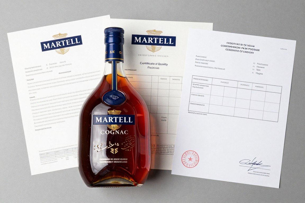 Chứng từ xuất khẩu Martell Cognac chính hãng