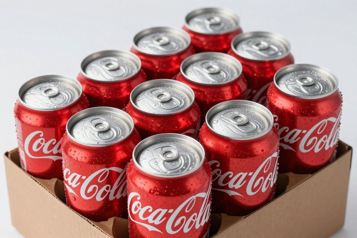 Coca-Cola 330ml aluminum cans in 24-pack tray for retail and vending wholesale