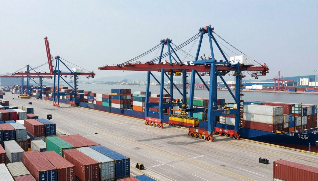 Container port operations for wholesale FMCG import logistics