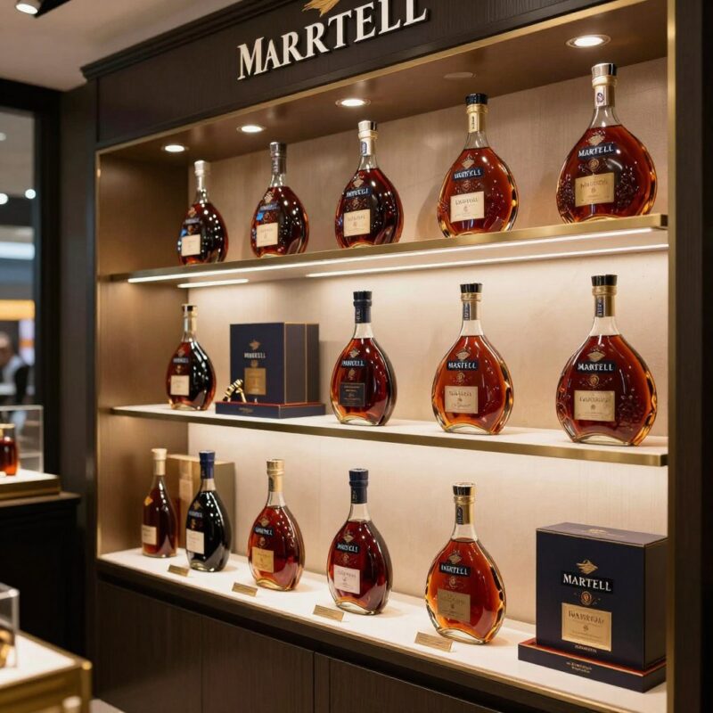 Cửa hàng bán lẻ cao cấp trưng bày Martell Cognac