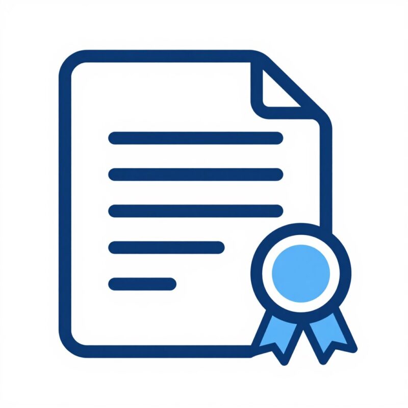 Export documentation discipline icon for international whisky trade