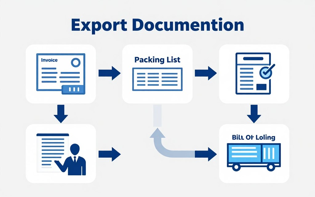 Export documentation workflow illustration