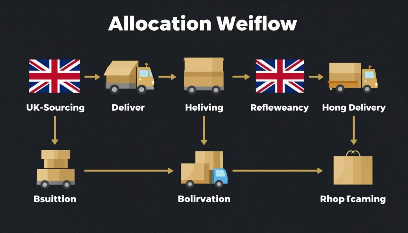 Flowchart showing Macallan allocation process from inquiry to Hong Kong delivery