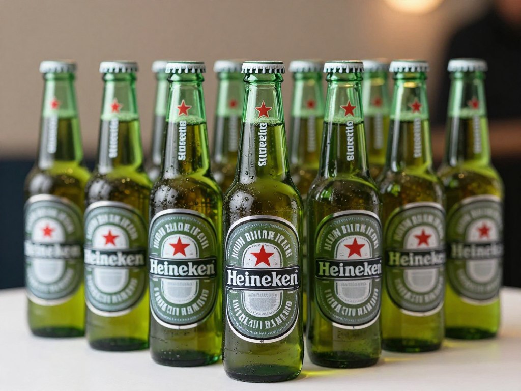 Heineken bottles premium hospitality presentation for wholesale distribution
