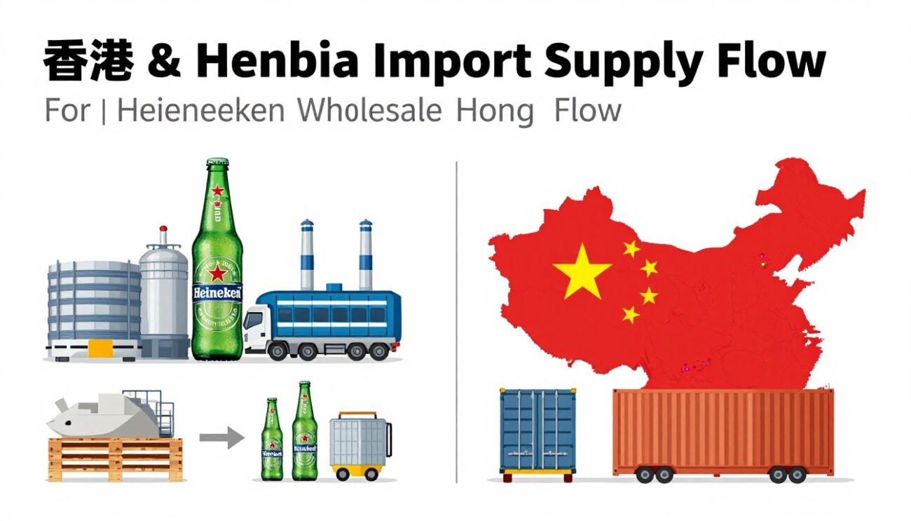 Heineken supply chain flow from Netherlands to Hong Kong