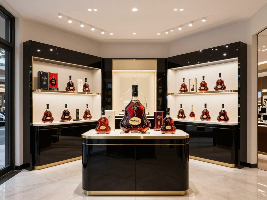 Hennessy XO in luxury retail display environment