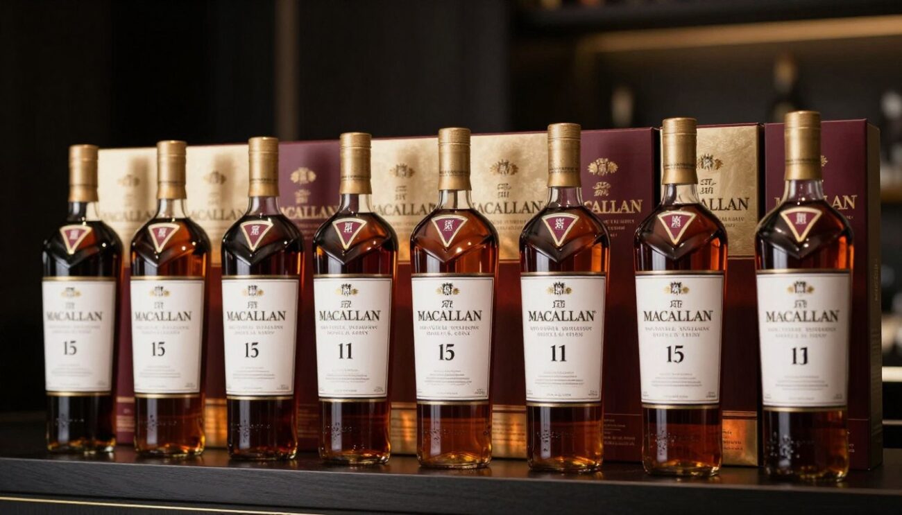 Macallan Double Cask range bottles showcasing diverse expressions for luxury whisky wholesale