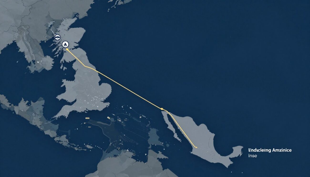 Mapa de ruta comercial del Reino Unido hacia México para suministro mayorista Johnnie Walker