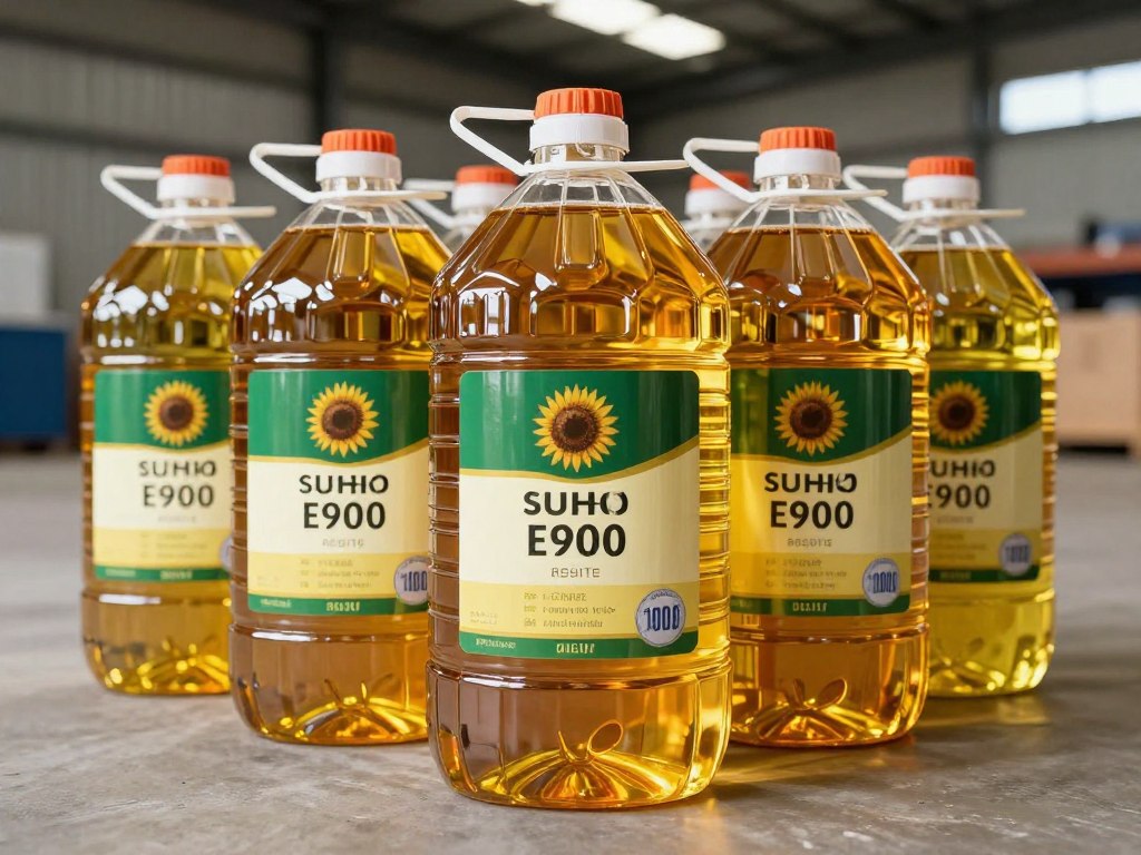 Óleo de girassol para fritura com aditivo E900 em embalagens industriais