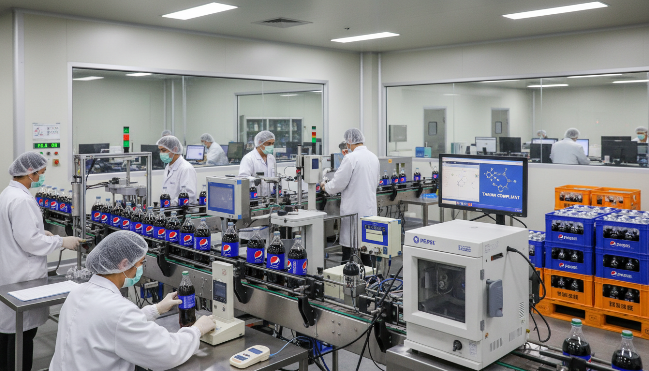 Pepsi quality control process for Taiwan export products